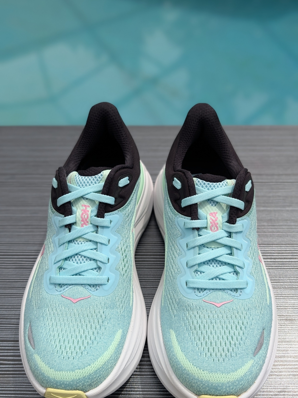 Size 7 - Hoka One One HOKA Bondi 9 Women's Blue Spark Mint Fluorite W - Picture 6 of 12